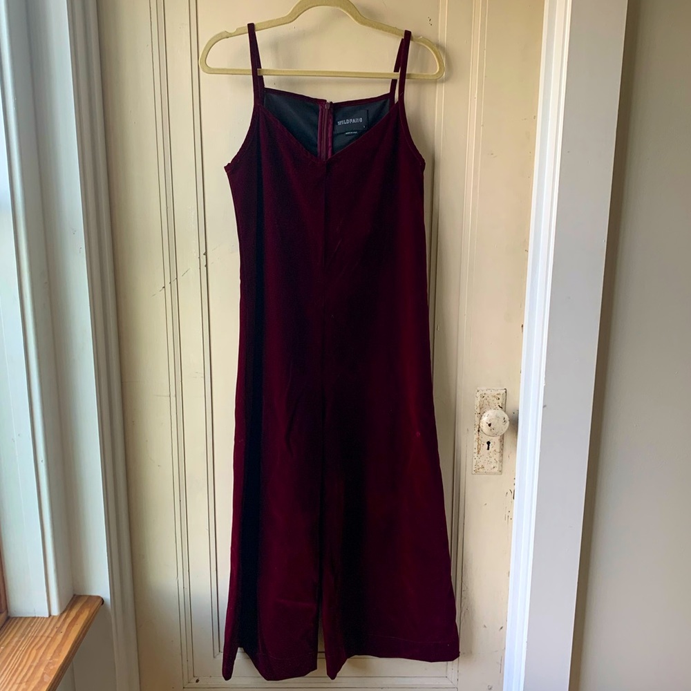 Velvet Wide Leg Jumpsuit